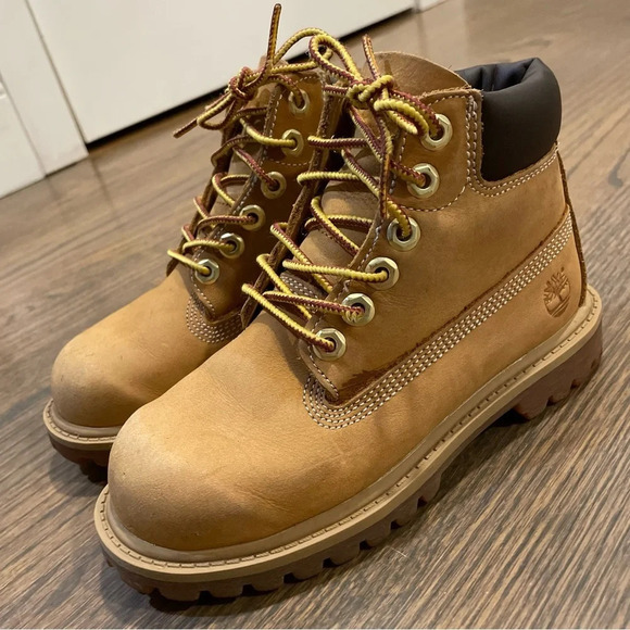 Timberland Toddlers Premium Nubuck Boots Wheat/Brown Waterproof Size 11 - Picture 1 of 13
